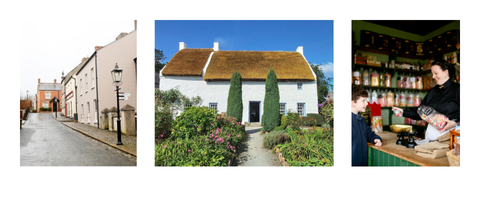 A trio of images of the Ulster Folk Museum, Cultra